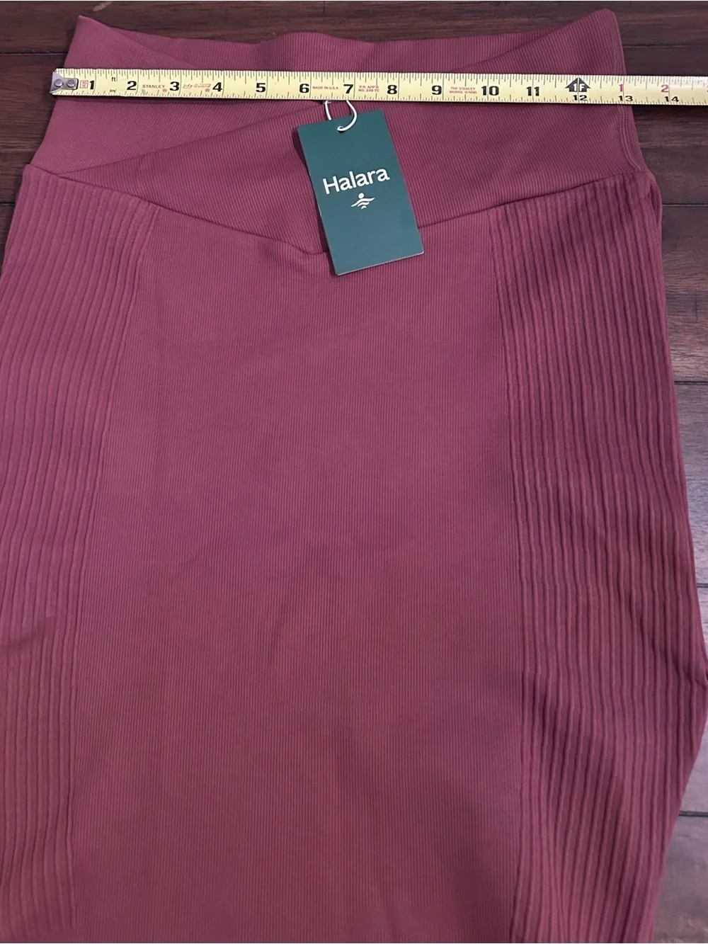 Halara Crossover Seamless Bodycon Mermaid Midi Skirt Rust Color Large - Picture 3 of 9